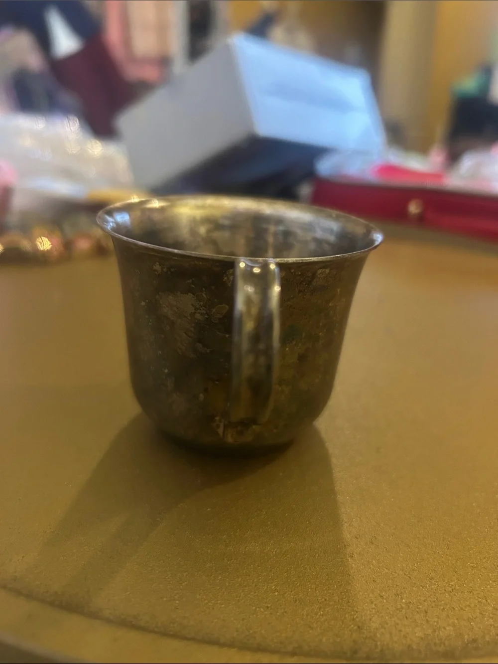 Vintage Leonard baby cup silver plated